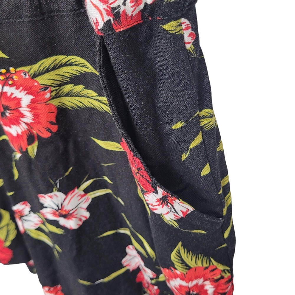 GUESS Los Angeles Womens Floral Dress Size S Casual Pockets Draw String Waist - Picture 3 of 8